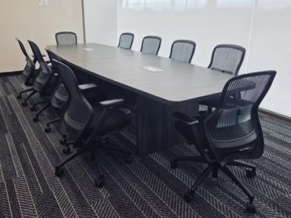 New conference table and chairs